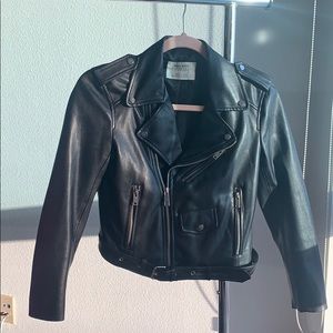 zara pleather jacket